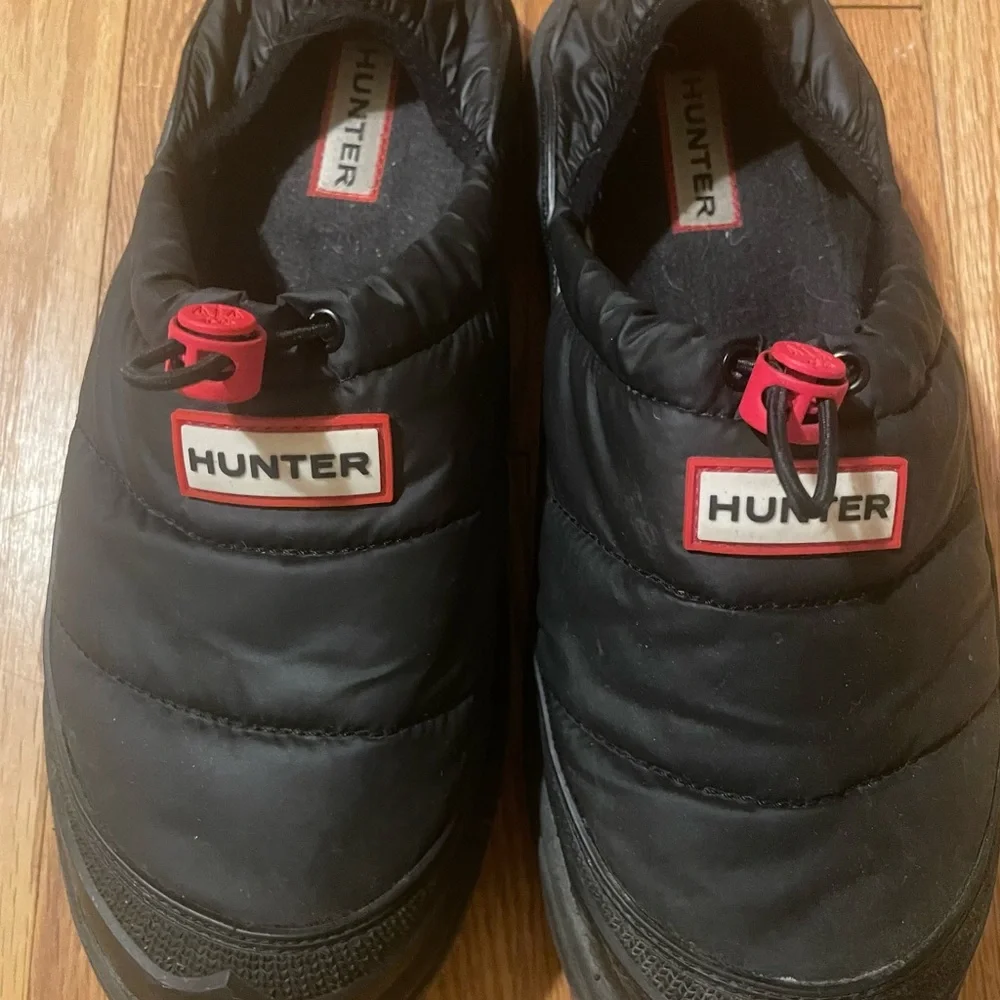 Hunter Black Quilted Footwear - Picture 1 of 5